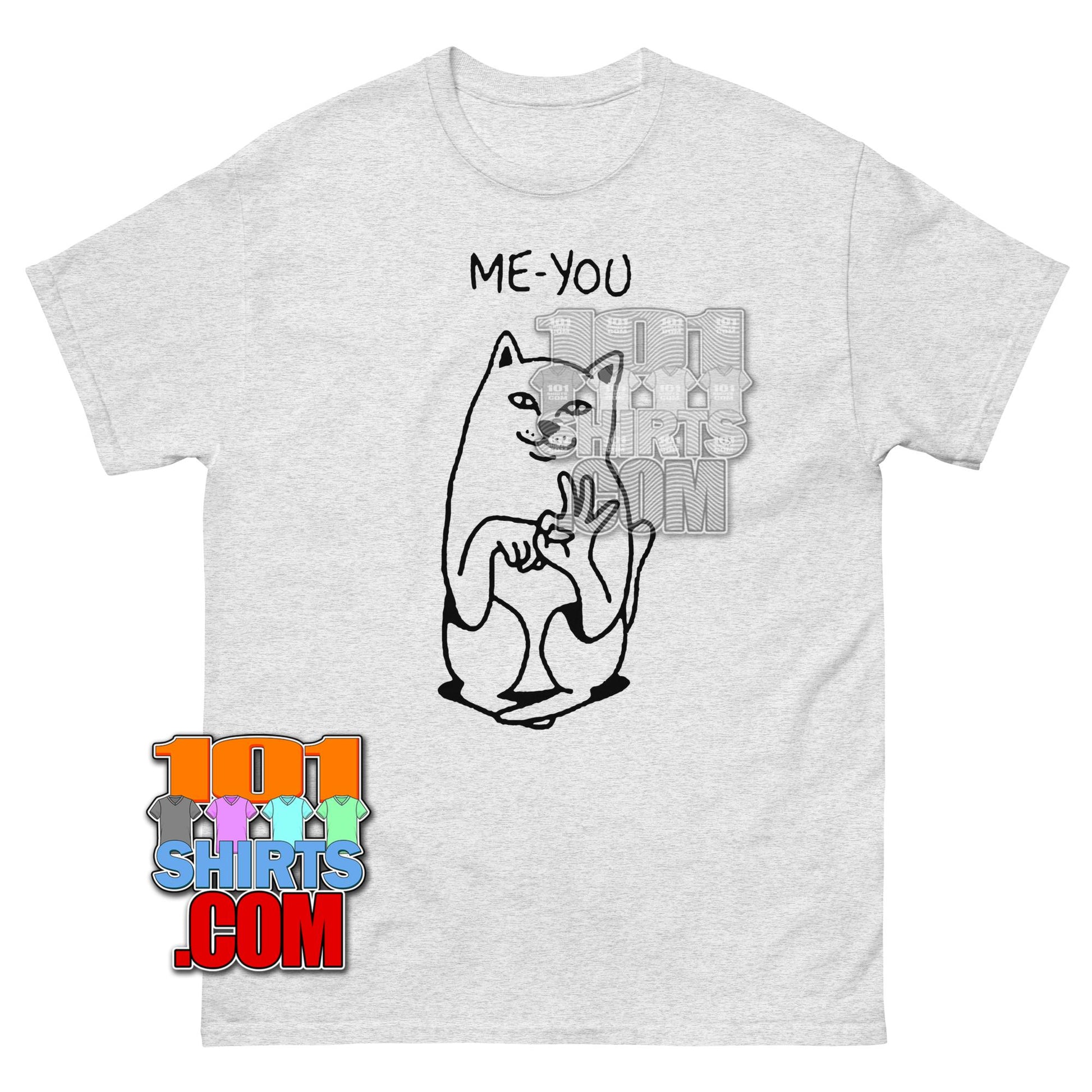 Funny Me-You Cat T-Shirt Rude Middle Finger Ripndip Style Graphic Tee