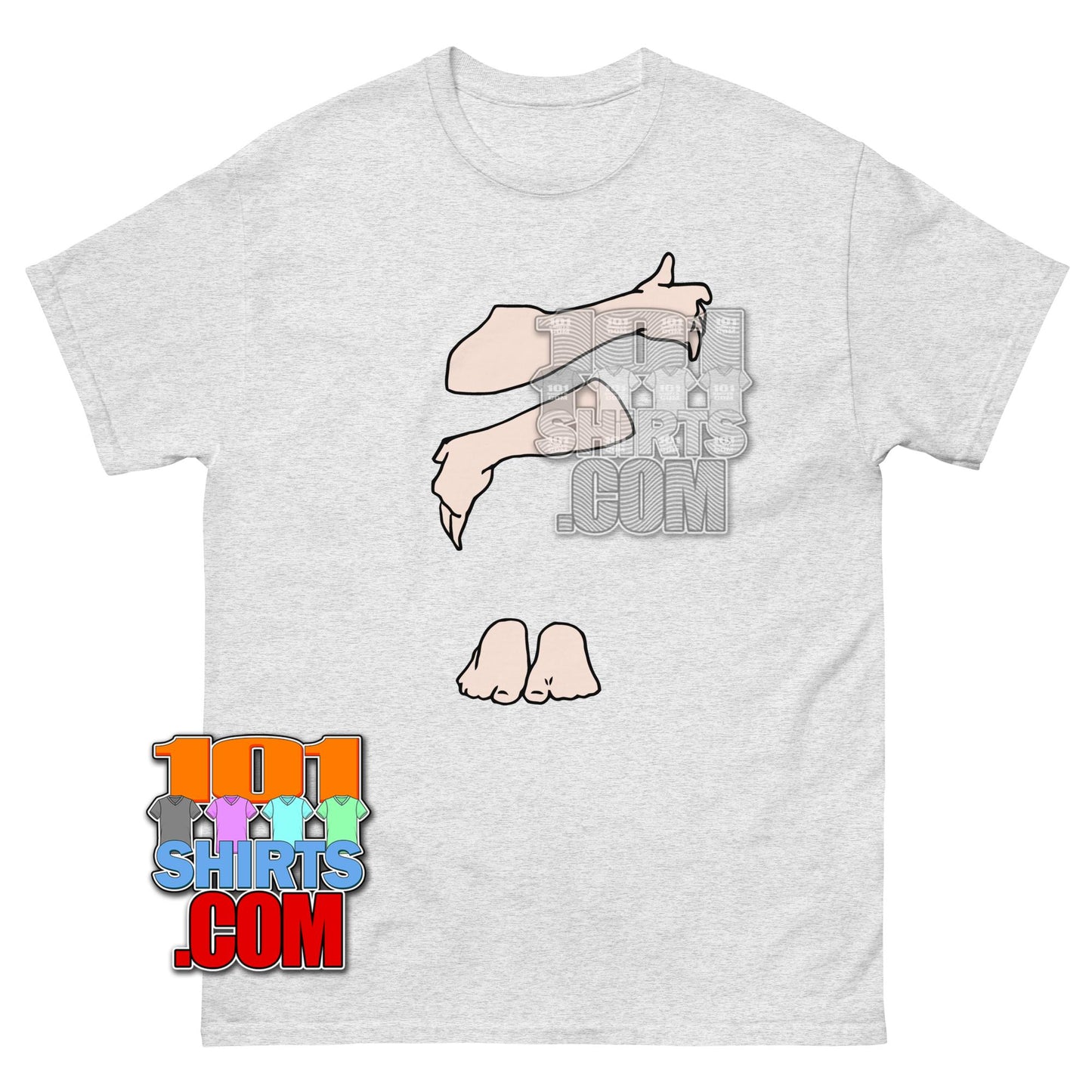 Minimalist Hugging Arms and Legs Aesthetic Line Art Graphic T-Shirt