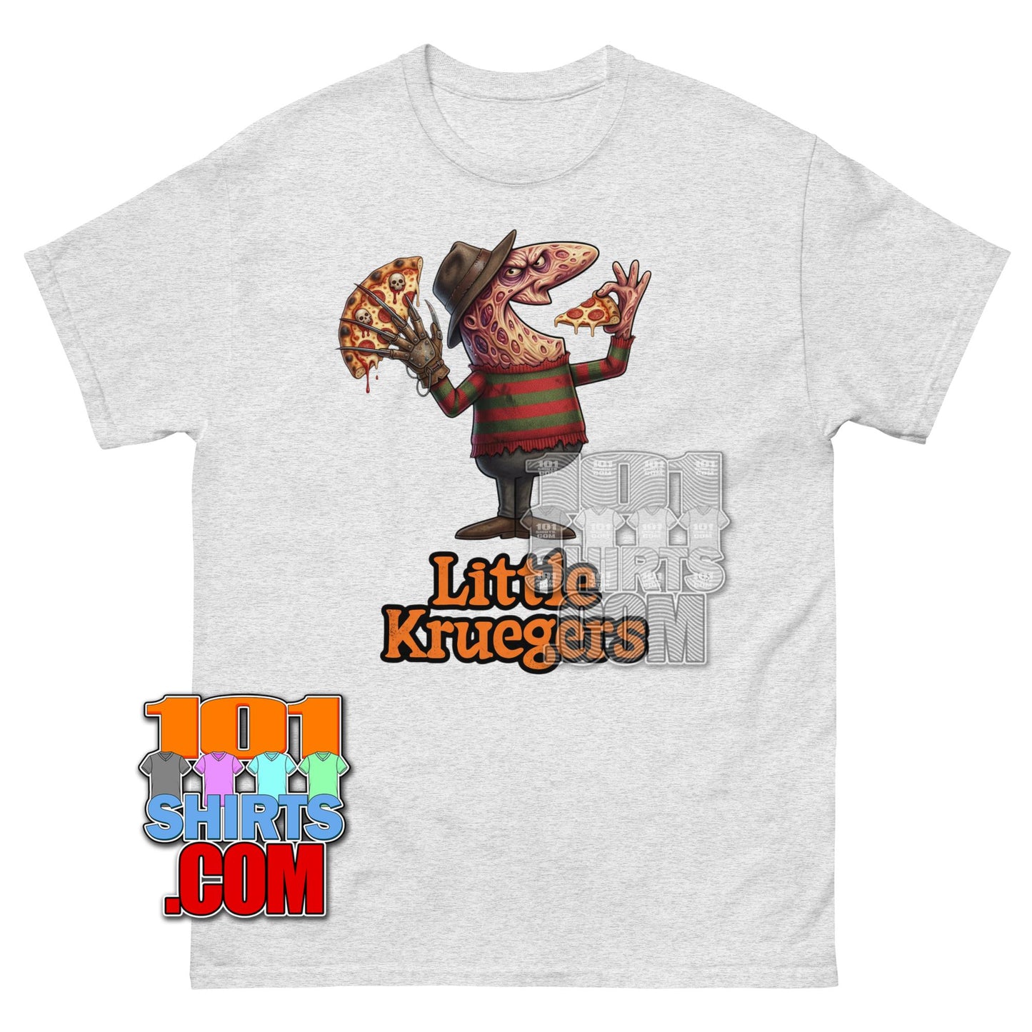 Little Kruegers  Freddy Nightmare Little Caesars Pizza Funny Mashup T-Shirt