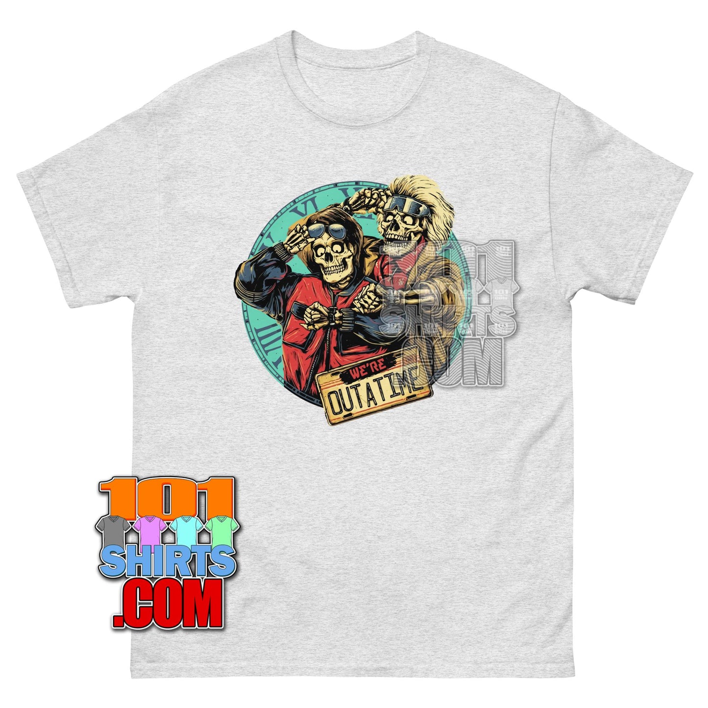 PBack to the Future Movie Skeleton Outatime Graphic T-Shirt