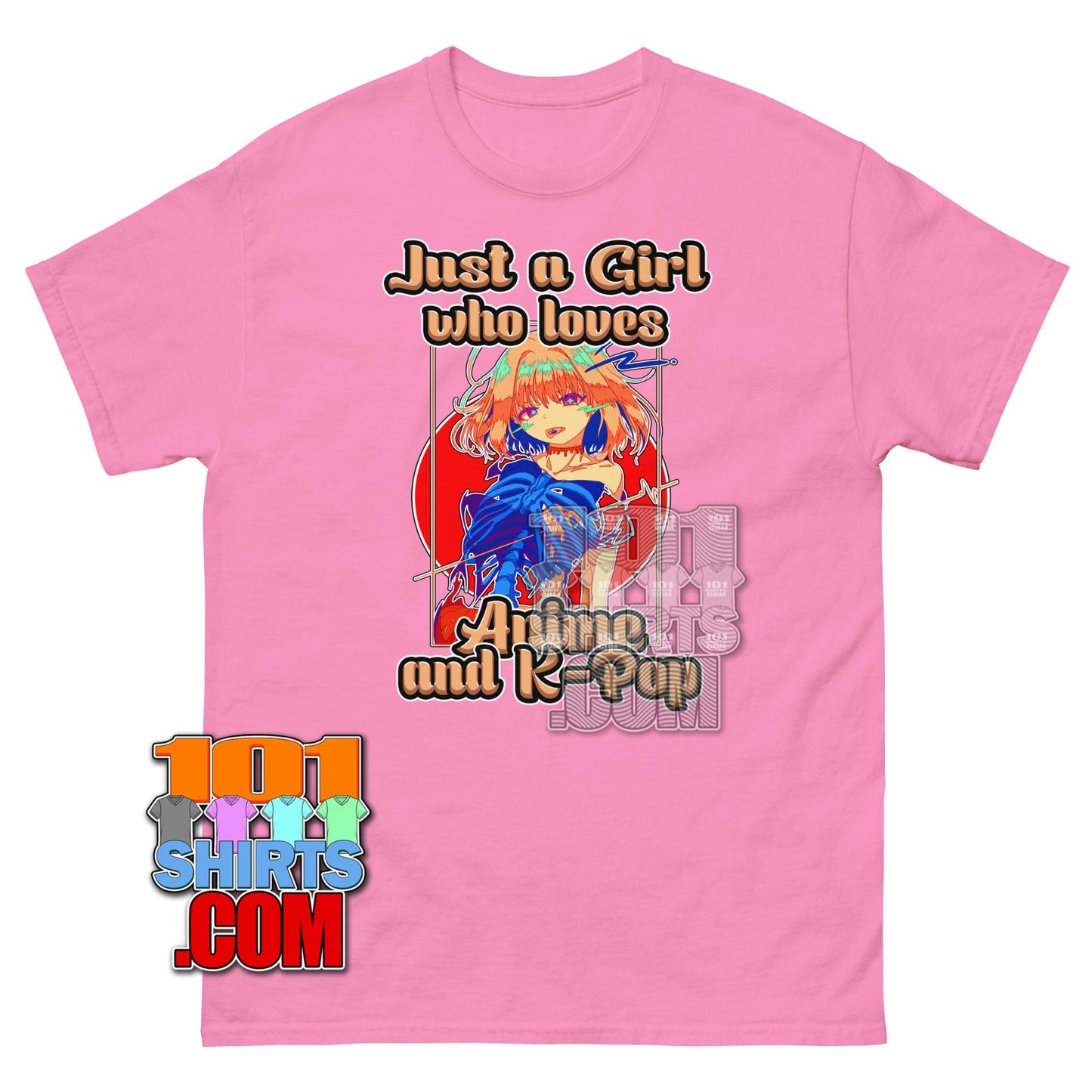 Just A Girl Who Loves Anime and K-Pop T-Shirt Kawaii Graphic Tee