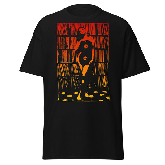 Vinyl Turntable Dj Collection Sexy Women Art Print Graphic Vintage T-Shirt - 101SHIRTS