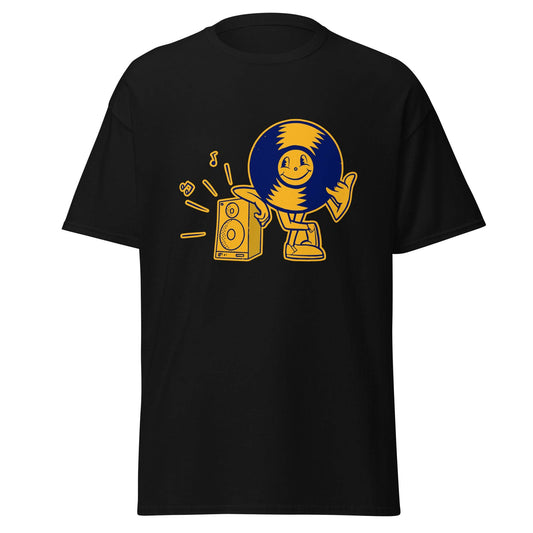 Vinyl Character Cartoon Turntable Vintage Retro Illustration Mascot Records T-Shirt - 101SHIRTS