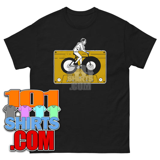 Audio Cassette Tape Retro VINTAGE MUSIC Mixtape Bicycle Biking Biker 70S 80S 90S T-Shirt - 101SHIRTS
