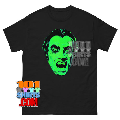 Vintage Dracula Pop Art T-Shirt Retro Vampire Tee Green Horror Monster Gift