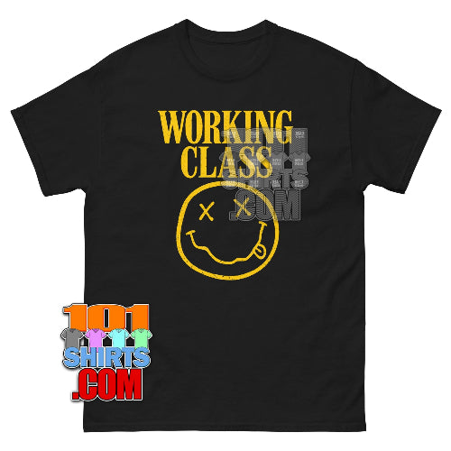 Working Class Smiley T-Shirt - Grunge Distressed Style Tee