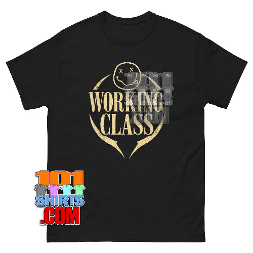 Working Class Grunge Smiley T-Shirt - Distressed Punk Tee