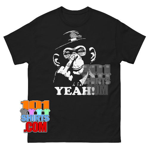 Funny Monkey Middle Finger T-Shirt Primate Humor Gift