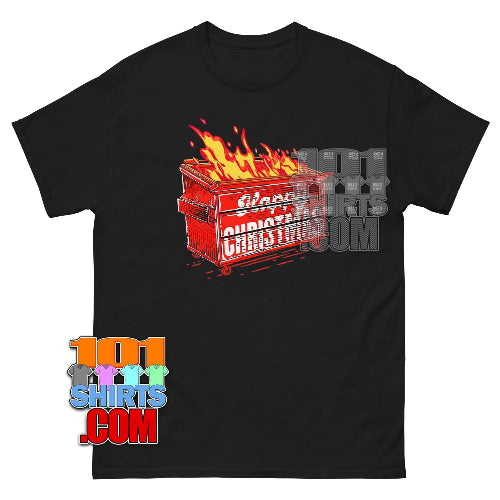 Happy Christmas Dumpster Fire Funny Holiday T-Shirt