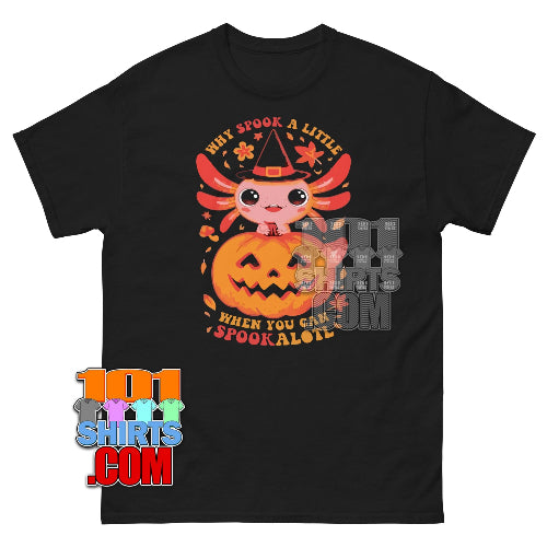 Halloween Axolotl T-Shirt Spooky Fun for Axolotl Lovers Tee