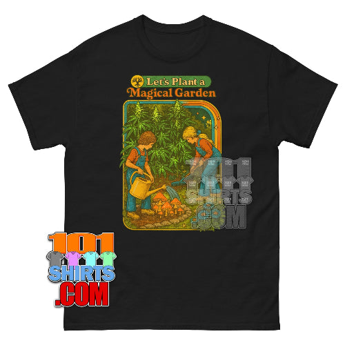 "Let's Plant a Magical Garden" Funny Retro T-Shirt