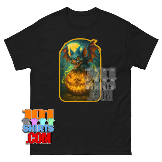 Halloween Bat & Pumpkin T-Shirt - Spooky Scary Fun Tee