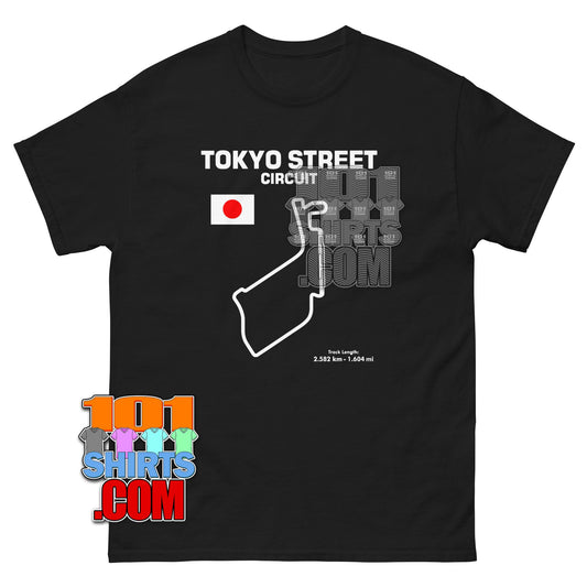 ProduTokyo Street Circus Track Outline Map Shirt scca Racing Japan T-Shirtct mockup