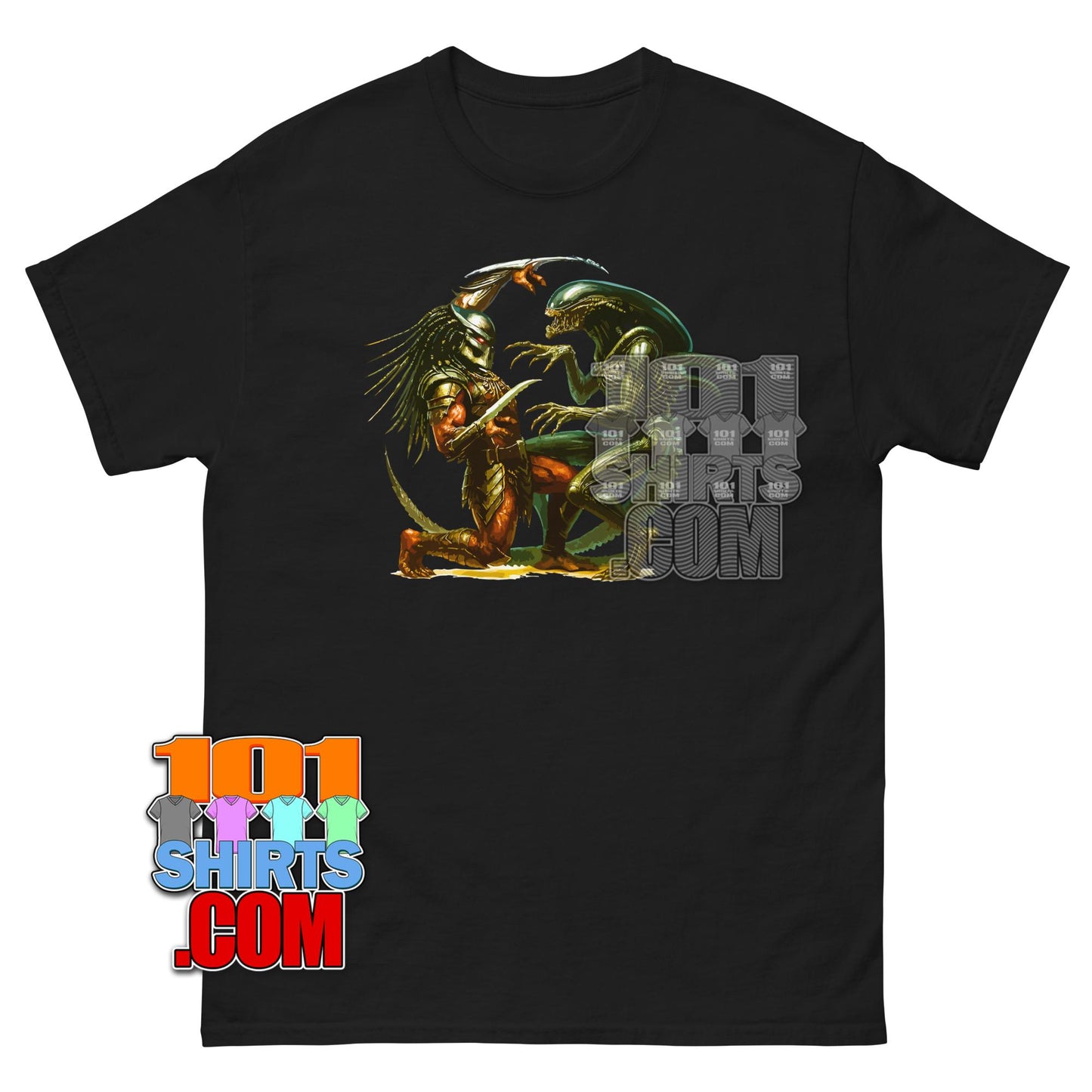Alien vs Predator Epic Battle T-Shirt Sci-Fi Movie Fan Tee