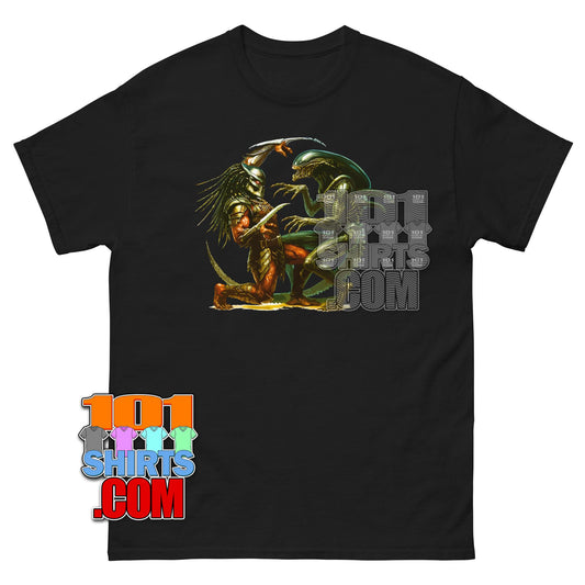 Alien vs Predator Epic Battle T-Shirt Sci-Fi Movie Fan Tee