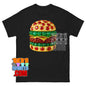 Golden Deluxe Burger T-Shirt Jewel Gemstone Food Luxury Tee