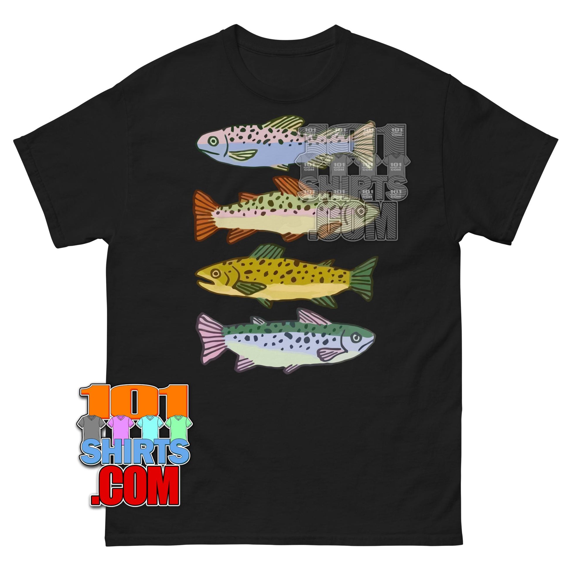 Trout Species Fishing T-Shirt Fly Fisherman Outdoor Gift