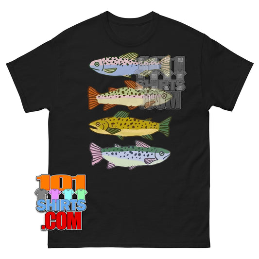 Trout Species Fishing T-Shirt Fly Fisherman Outdoor Gift