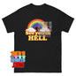 See You In Hell T-Shirt Retro Rainbow Funny Sarcastic Graphic Tee