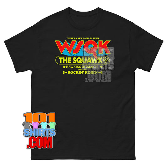 Stranger Things Season 5 The WSQK Radio Station Rockin' Robin Logo T-Shirt
