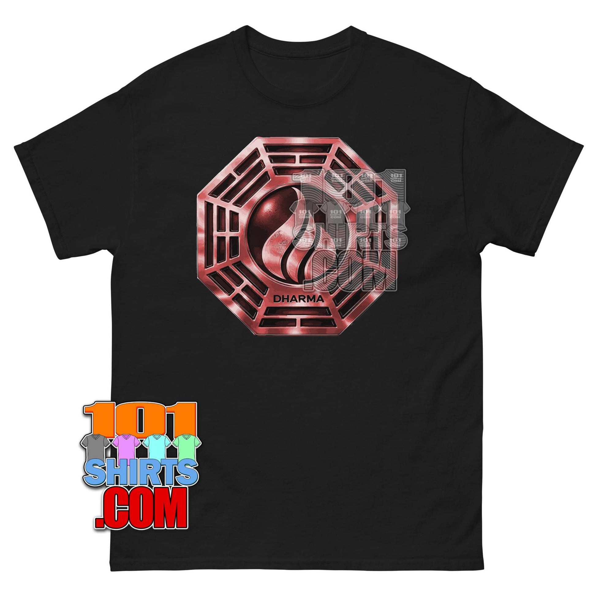 Lost TV Show Dharma Flame Station Logo T-Shirt