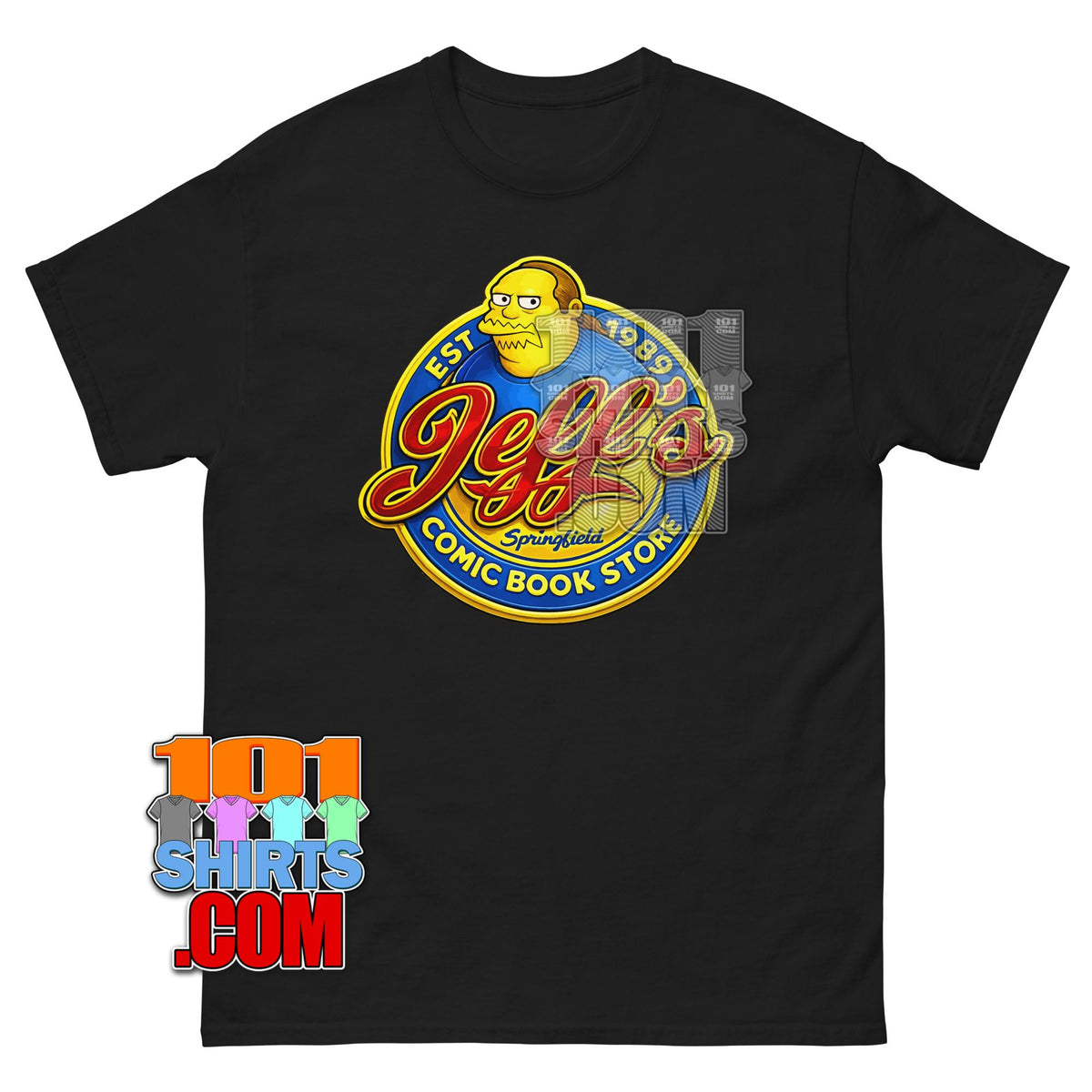 The Simpsons Cartoon TV Show Jeff Comic Book Store Springfield T-Shirt
