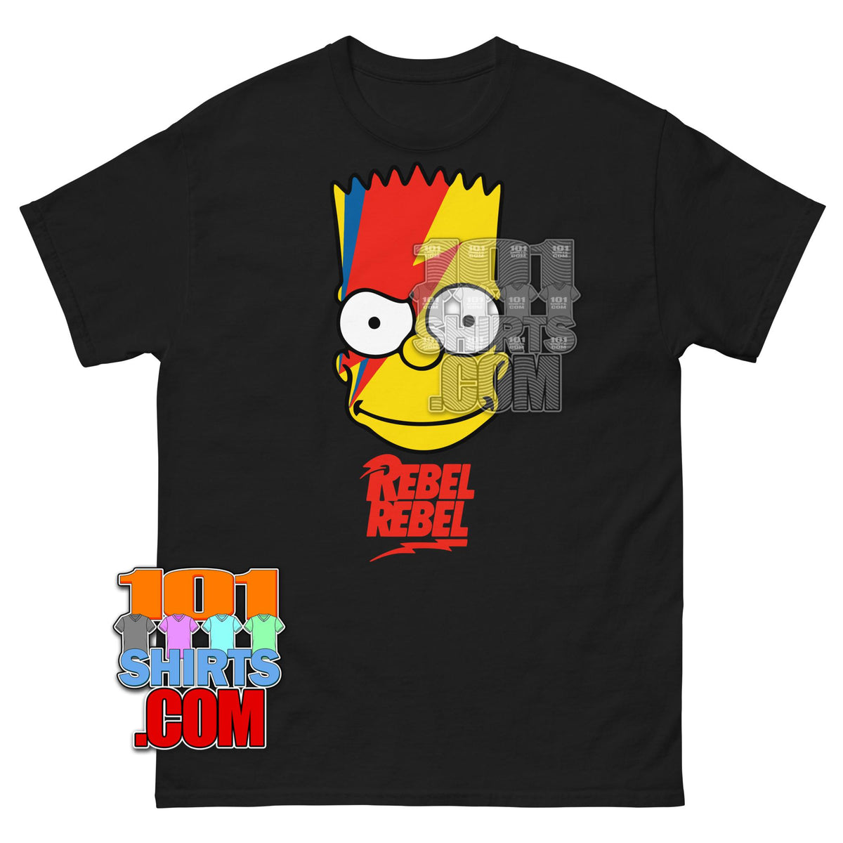 The Simpsons Cartoon TV Show Bart David Bowie T-Shirt