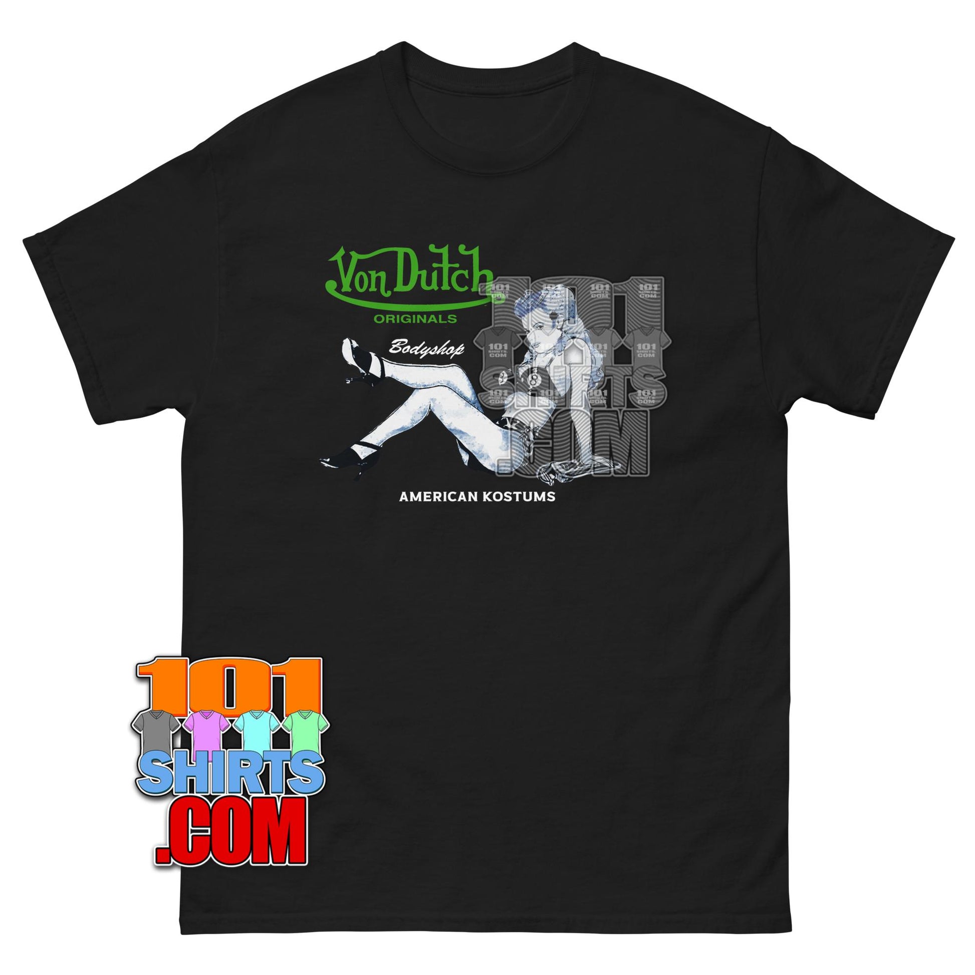 Grown Ups Movie 2010 Shirt David Spade as Marcus Higgins Von Dutch Vintage Pin Up Girl Tee.
