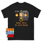 Life Is Hard Coffee Pixel Art T-Shirt Funny Retro Gamer Graphic Tee