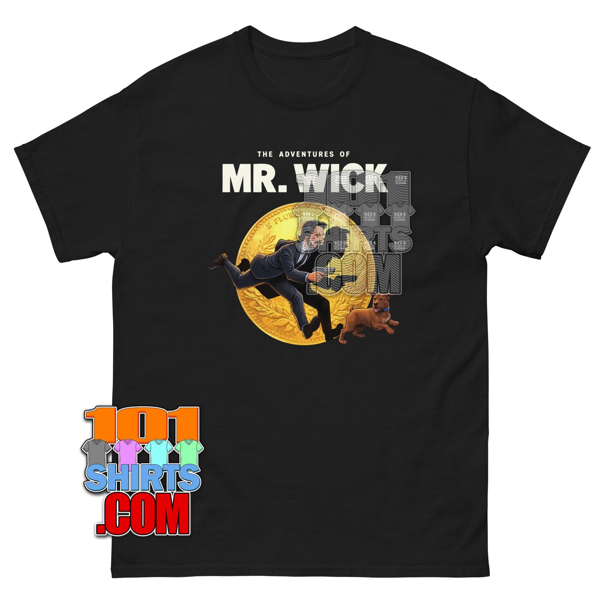 The Adventures of Mr. Wick T-Shirt John Wick Tintin Parody Movie Tee