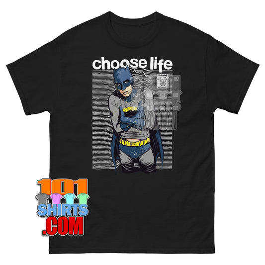 Choose Life Batman T-Shirt Joy Division Mashup Trainspotting Tee