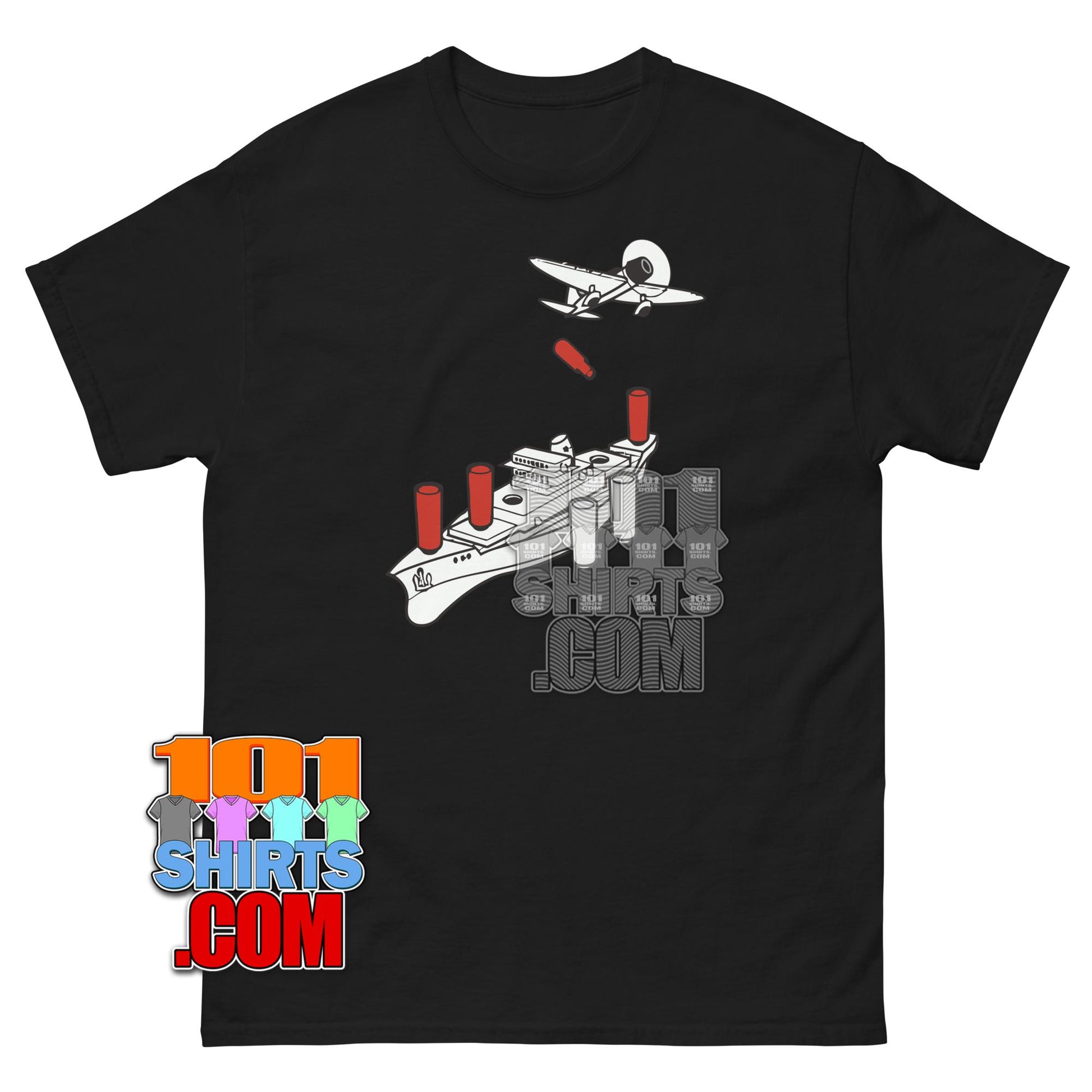 Battleship Board Game T-Shirt Retro Plane Warship Graphic Tee