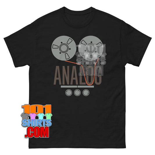 Retro Analog Reel to Reel Audio T-Shirt Vintage Tape Recorder Tee