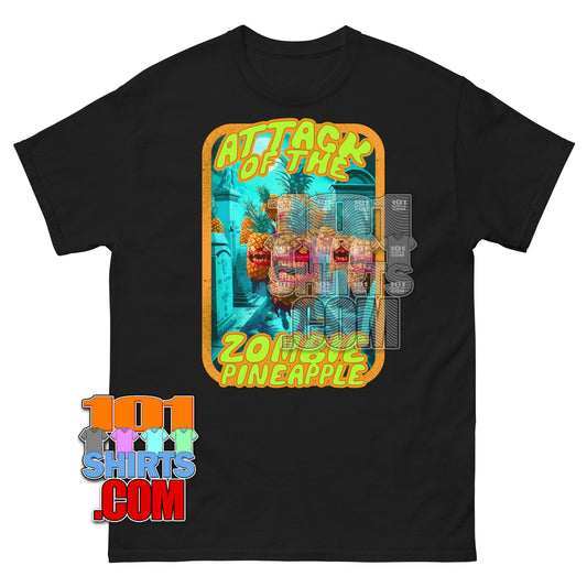 Zombie Pineapple Horror T-Shirt Spooky Monster Graphic Tee