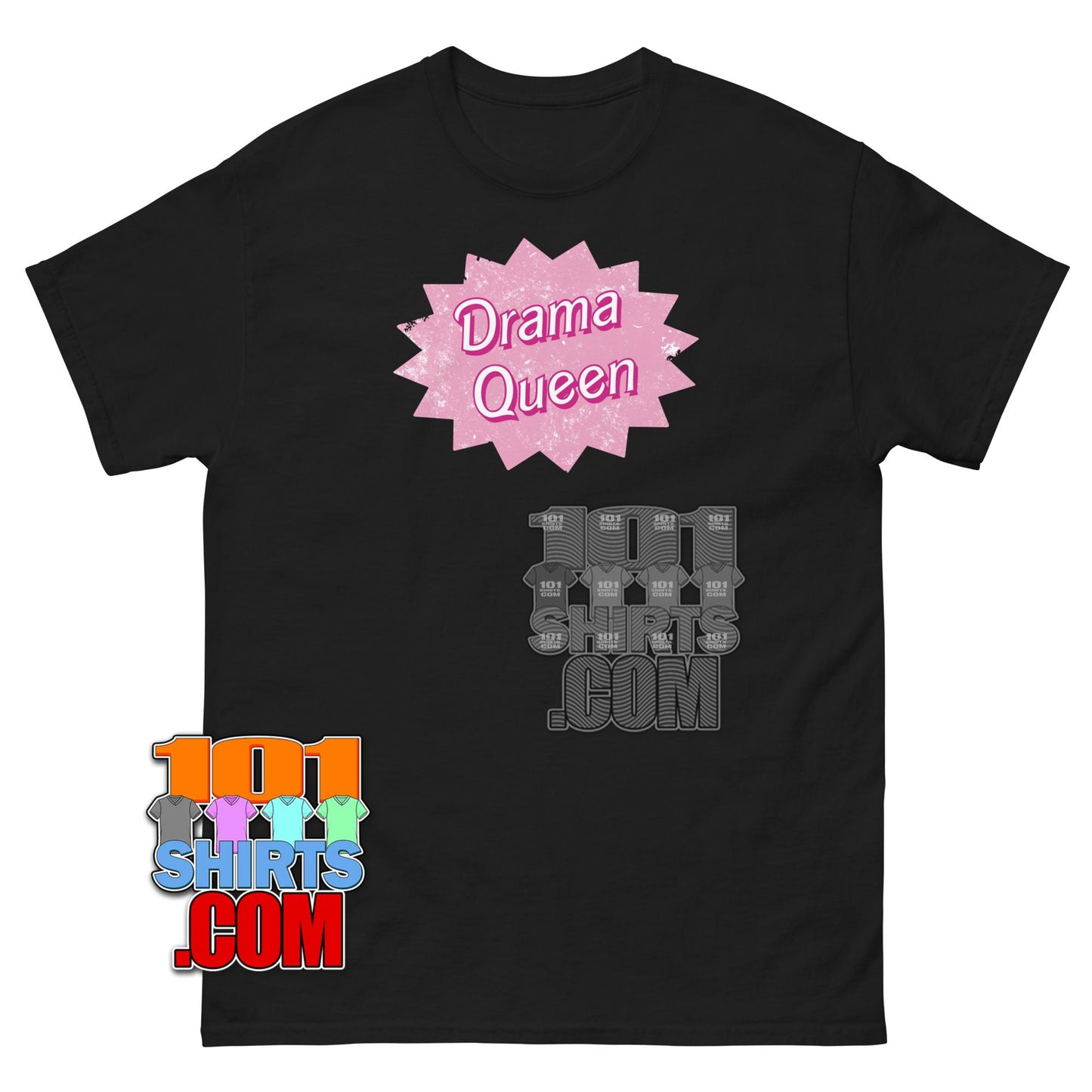 Drama Queen T-Shirt Funny Pink Star Graphic Sarcastic Women Tee