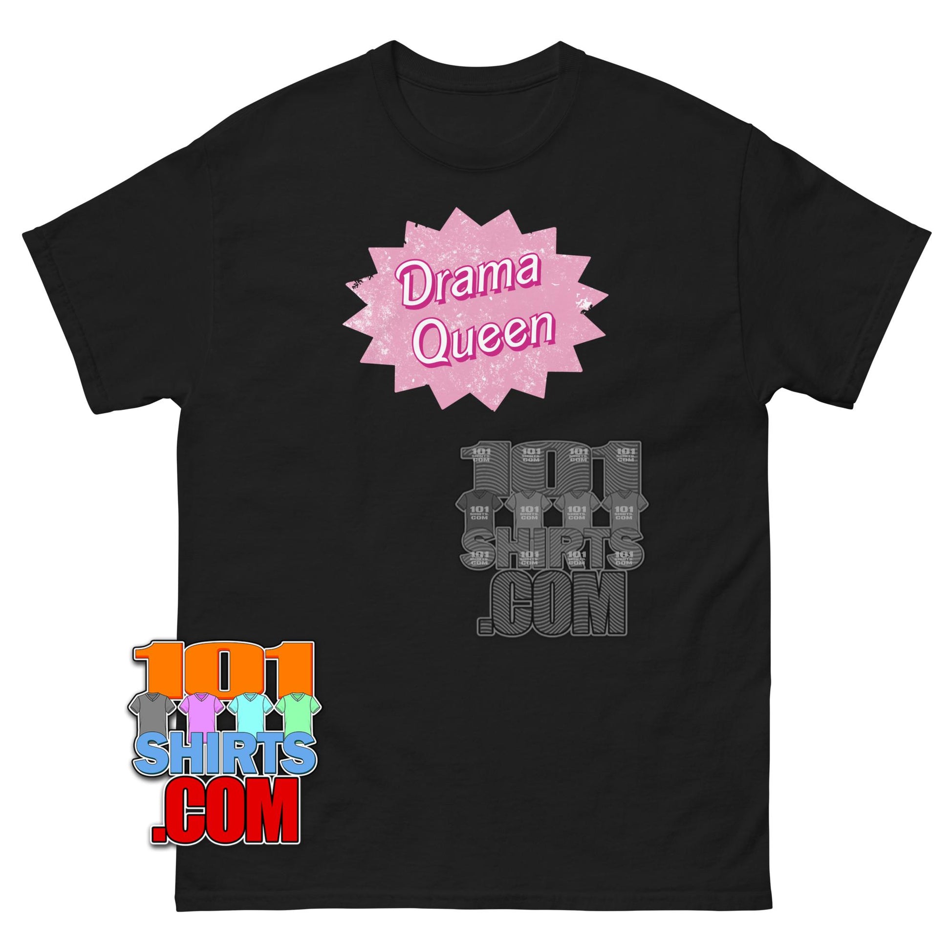 Drama Queen T-Shirt Funny Pink Star Graphic Sarcastic Women Tee