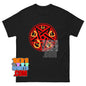 Occult Flaming Pentagram T-Shirt Gothic Satanic Skull Graphic Tee