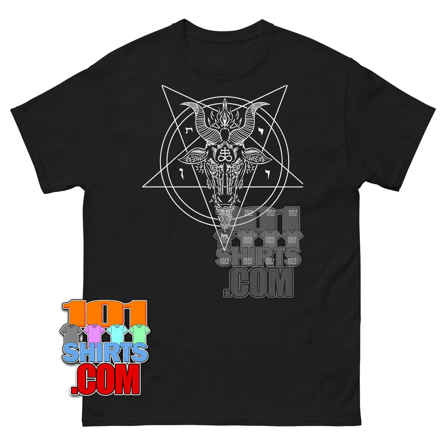Baphomet Occult T-Shirt Gothic Satanic Pentagram Sigil Graphic Tee