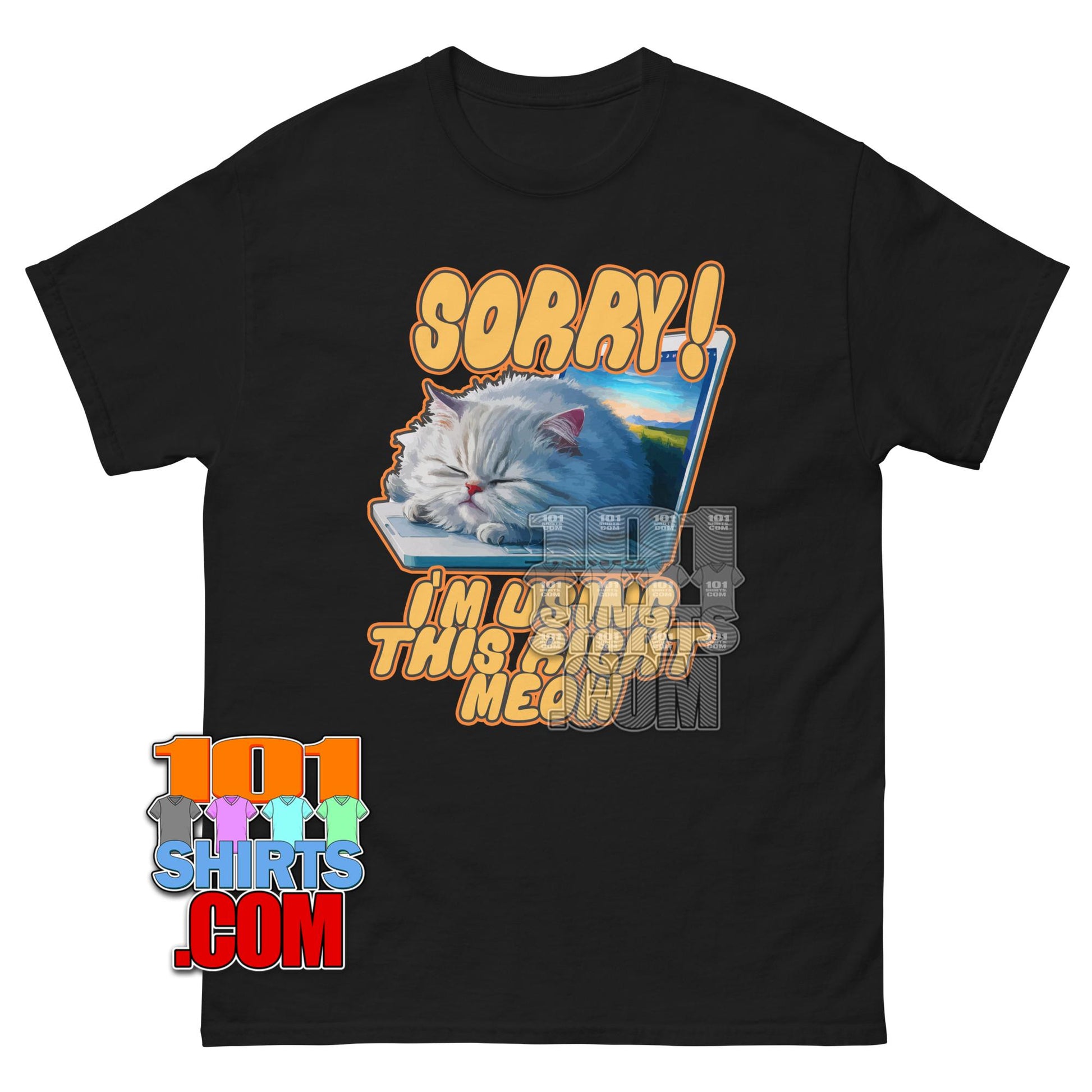 I'm Using This Right Meow T-Shirt Funny Cat Pun Graphic Tee