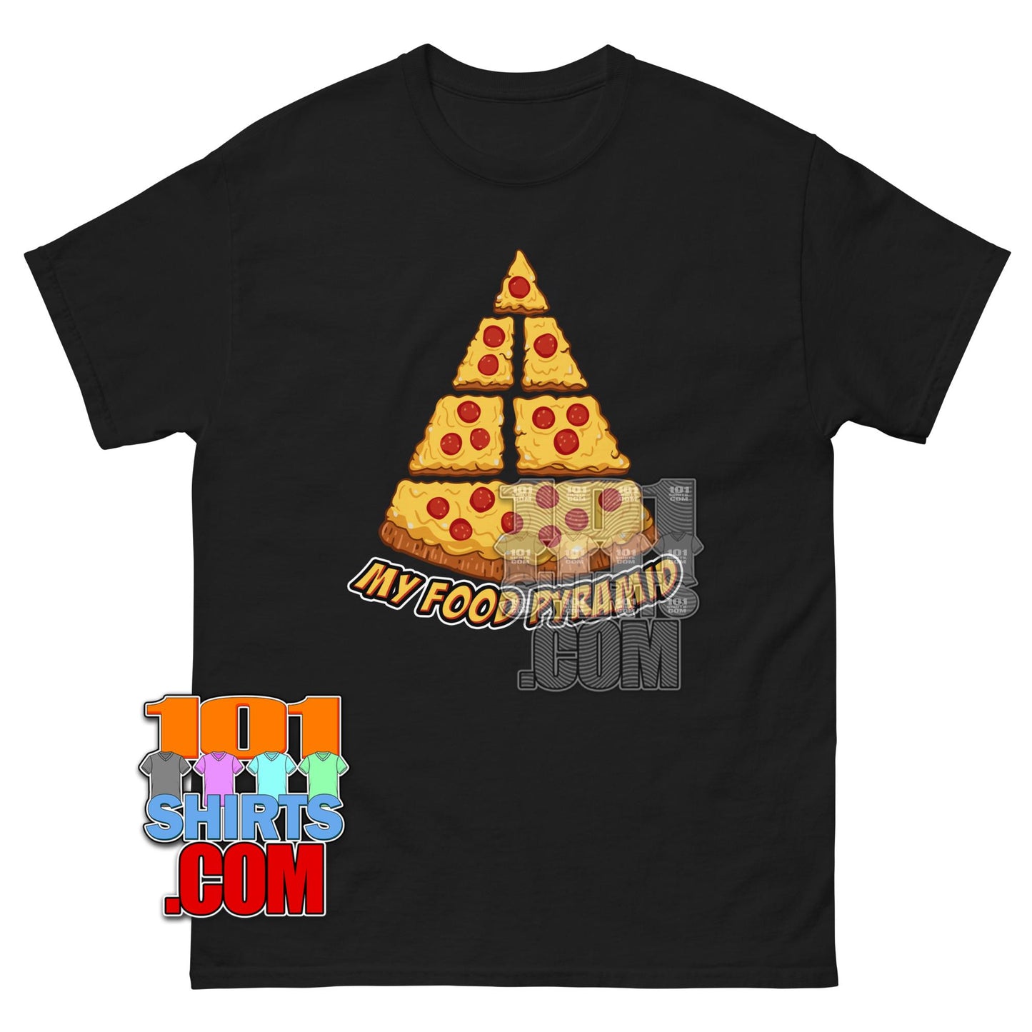Funny Food Pyramid T-Shirt Sarcastic Junk Food Graphic Tee