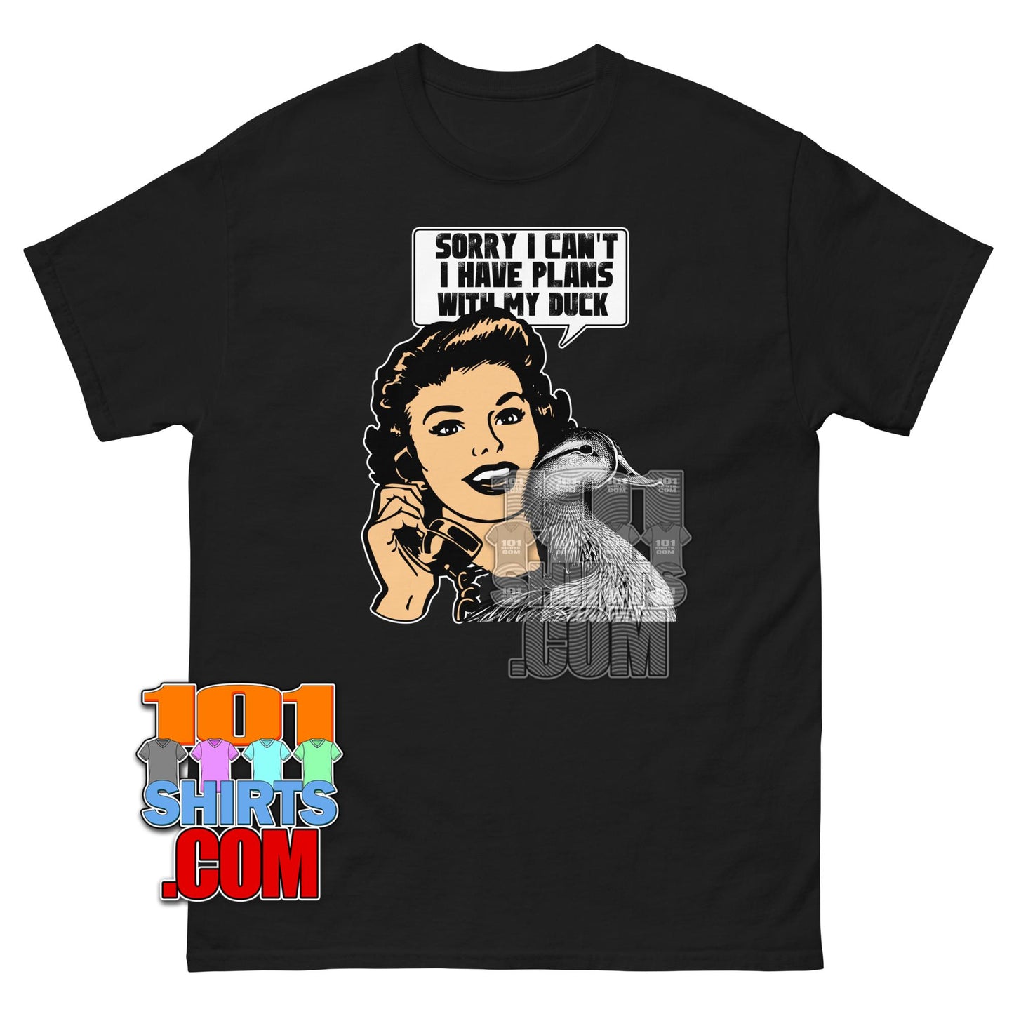 Funny Duck T-Shirt Sorry I Have Plans With My Duck Rubber Ducky Tee