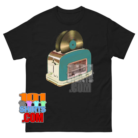 Retro Vinyl Record Player T-Shirt Vintage Audiophile Music Lover Tee