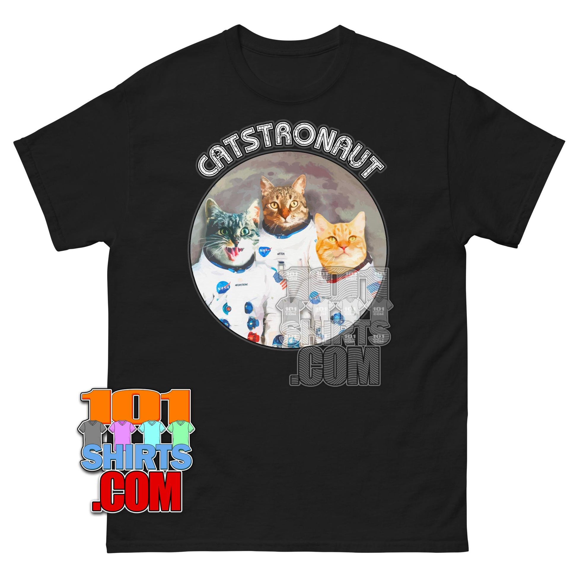 Funny Catstronaut T-Shirt Space Cat Astronaut Galaxy Graphic Tee