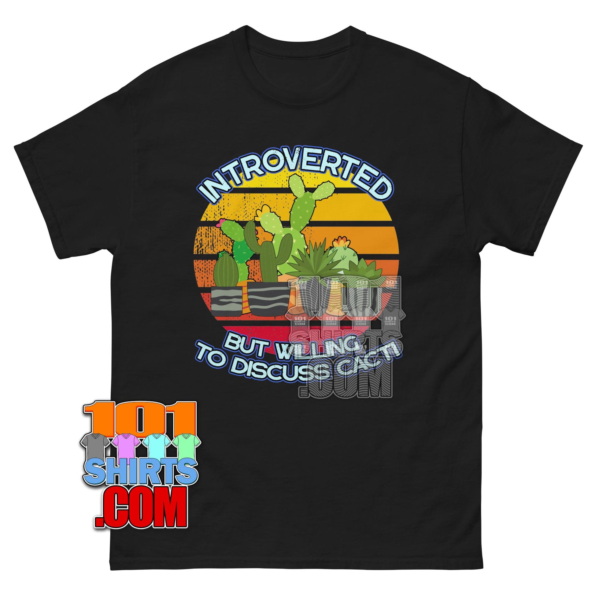 Introvert Cacti T-Shirt Funny Succulent Plant Lover Graphic Tee