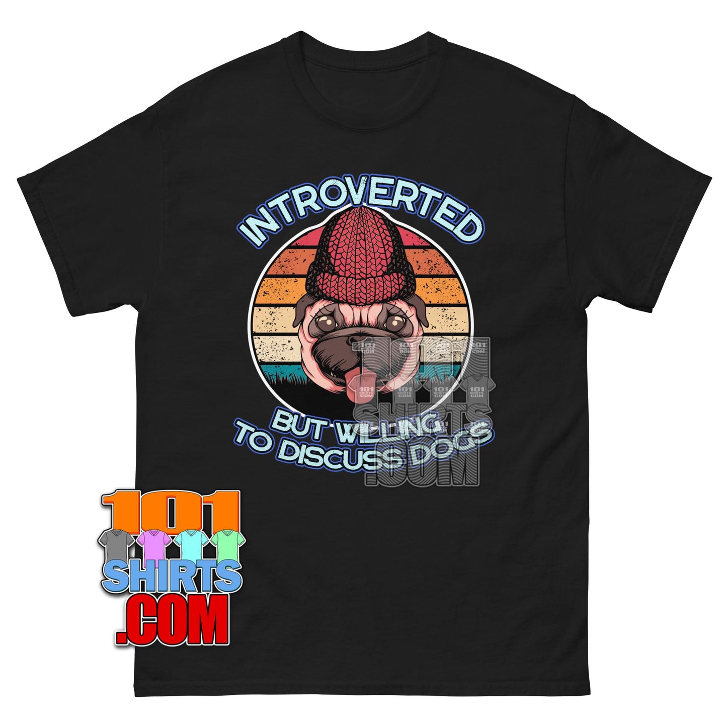 Funny Introvert Dog T-Shirt Shy Golden Retriever Puppy Graphic Tee