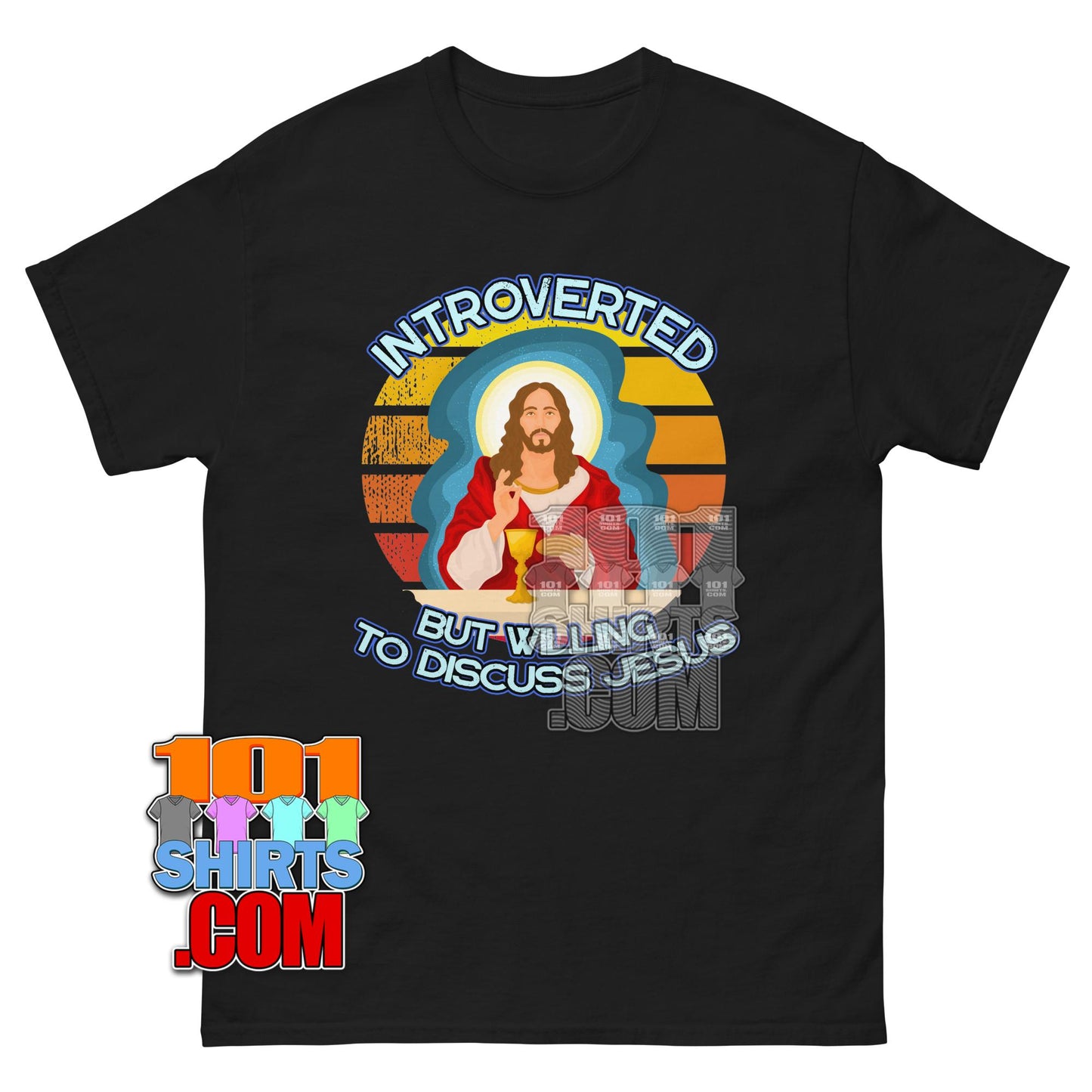Funny Introvert Jesus T-Shirt Sarcastic Religious Christian Graphic Tee