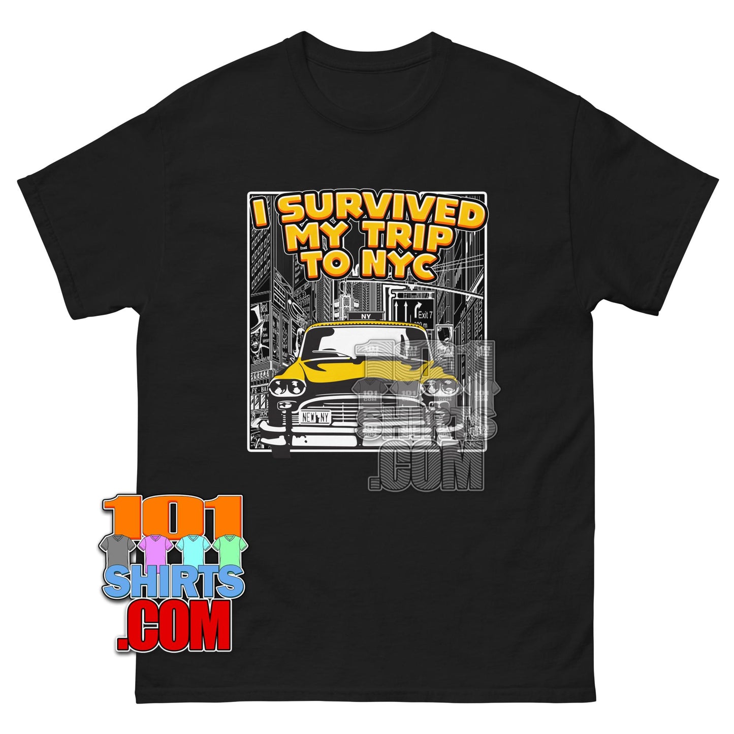 Vintage New York City Taxi Cab T-Shirt Retro NYC Yellow Cab T-Shirt