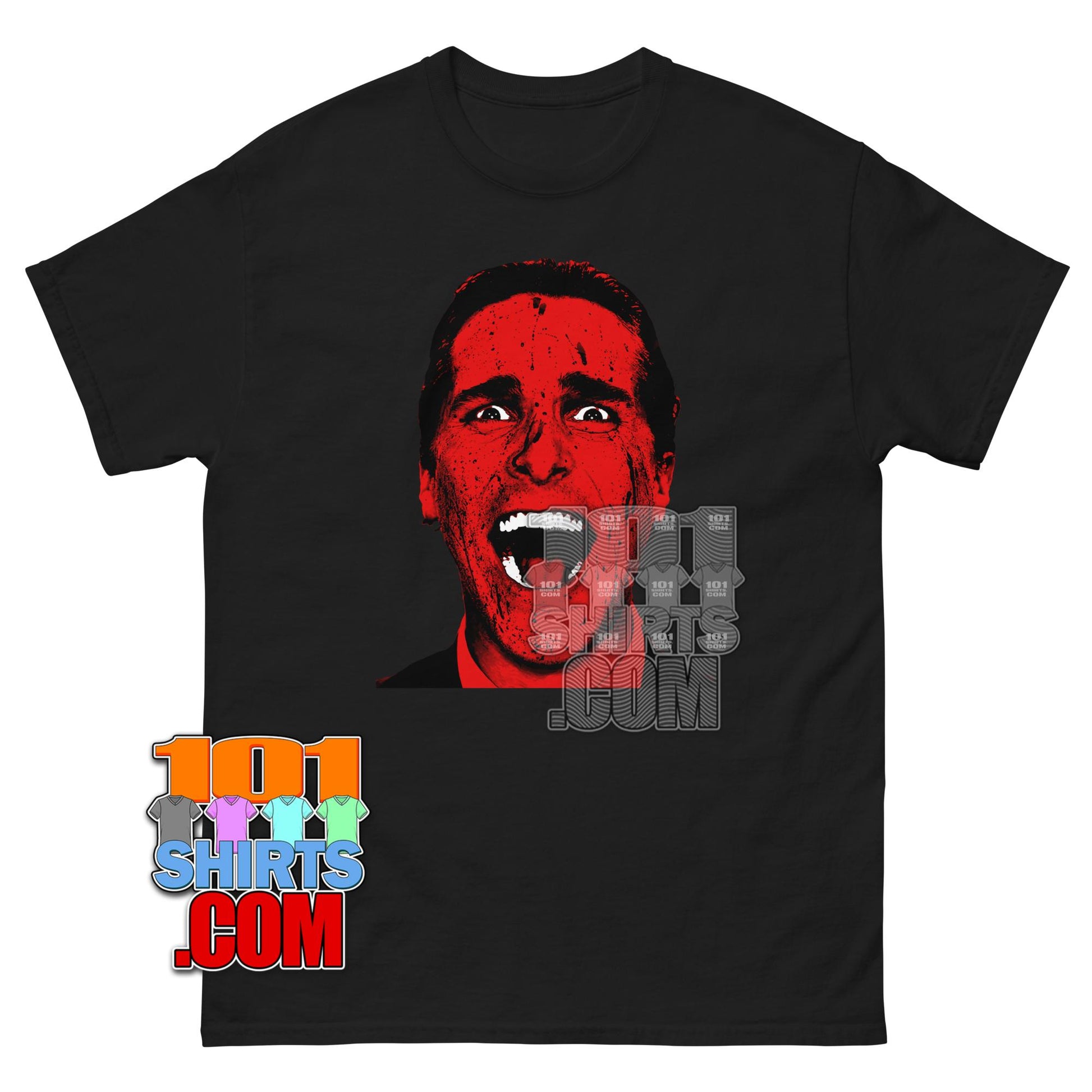 Patrick Bateman Christian Bale Bloody Face American Psycho Movie T-Shirt