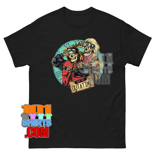 Back to the Future Movie Skeleton Outatime Graphic T-Shirt