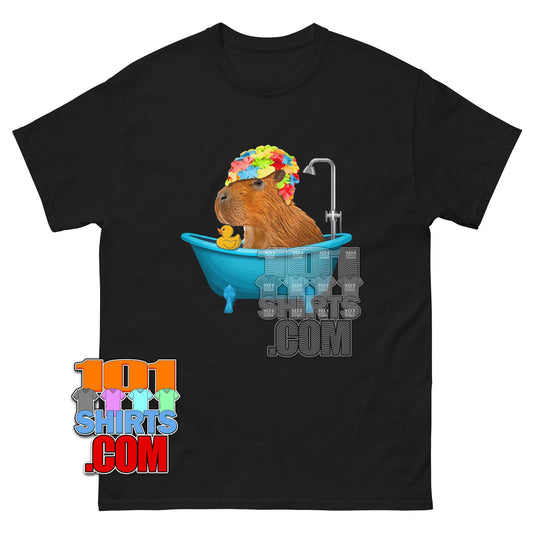Cute Capybara Shower Cap Bathtub Graphic T Shirt